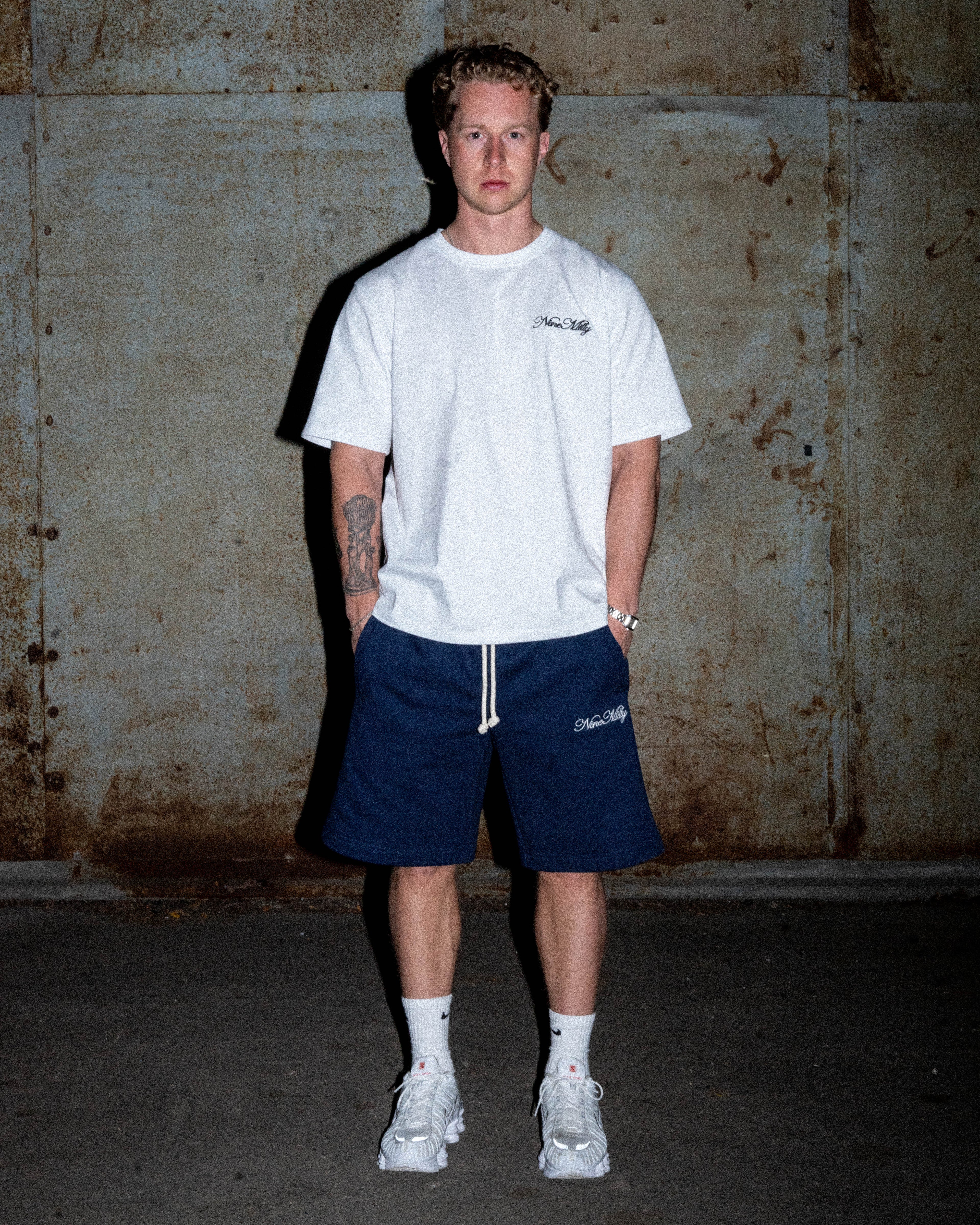 BIAŁY T-SHIRT HUSTLE