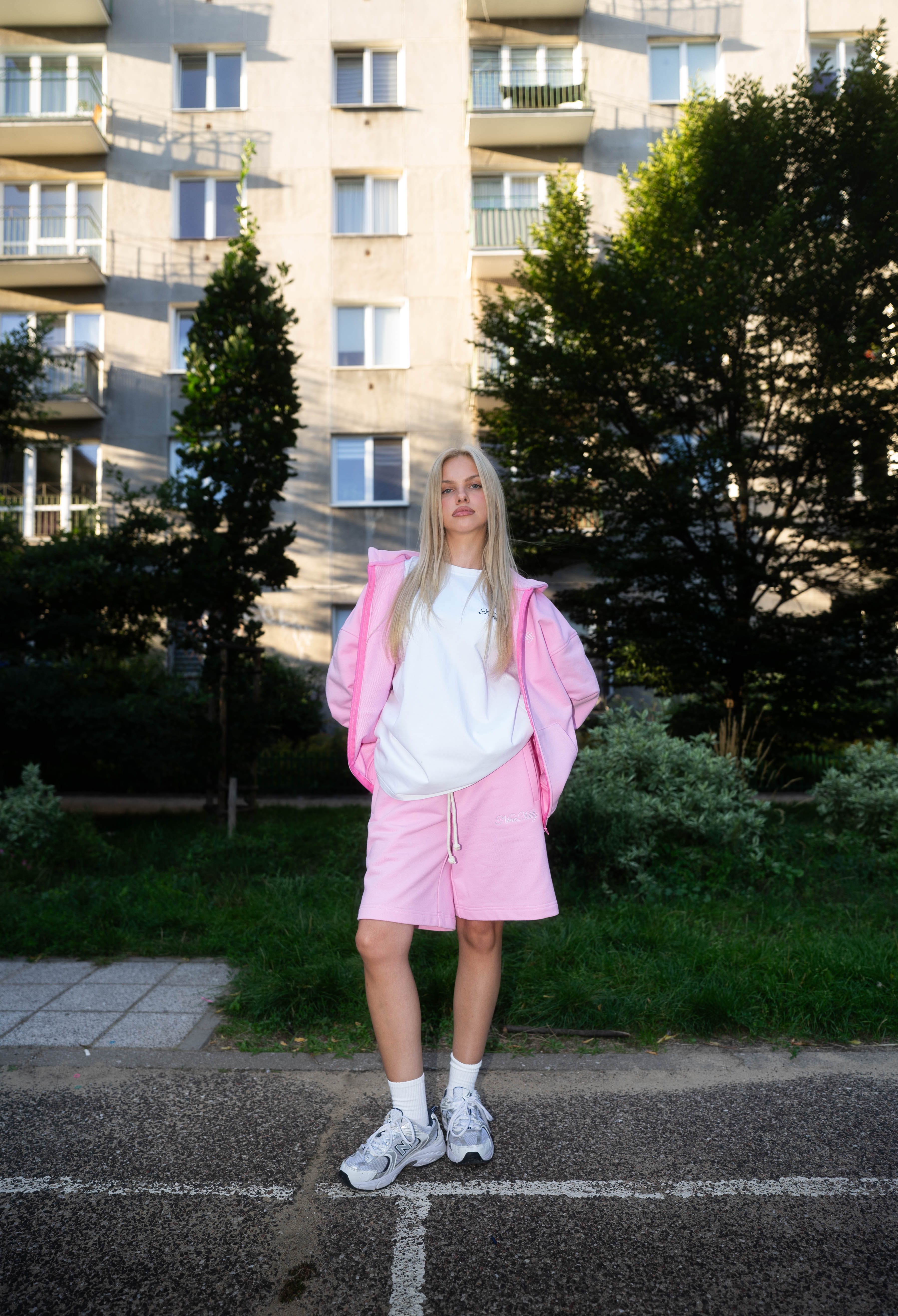 RÓŻOWE SPODENKI PREMIUM BASIC