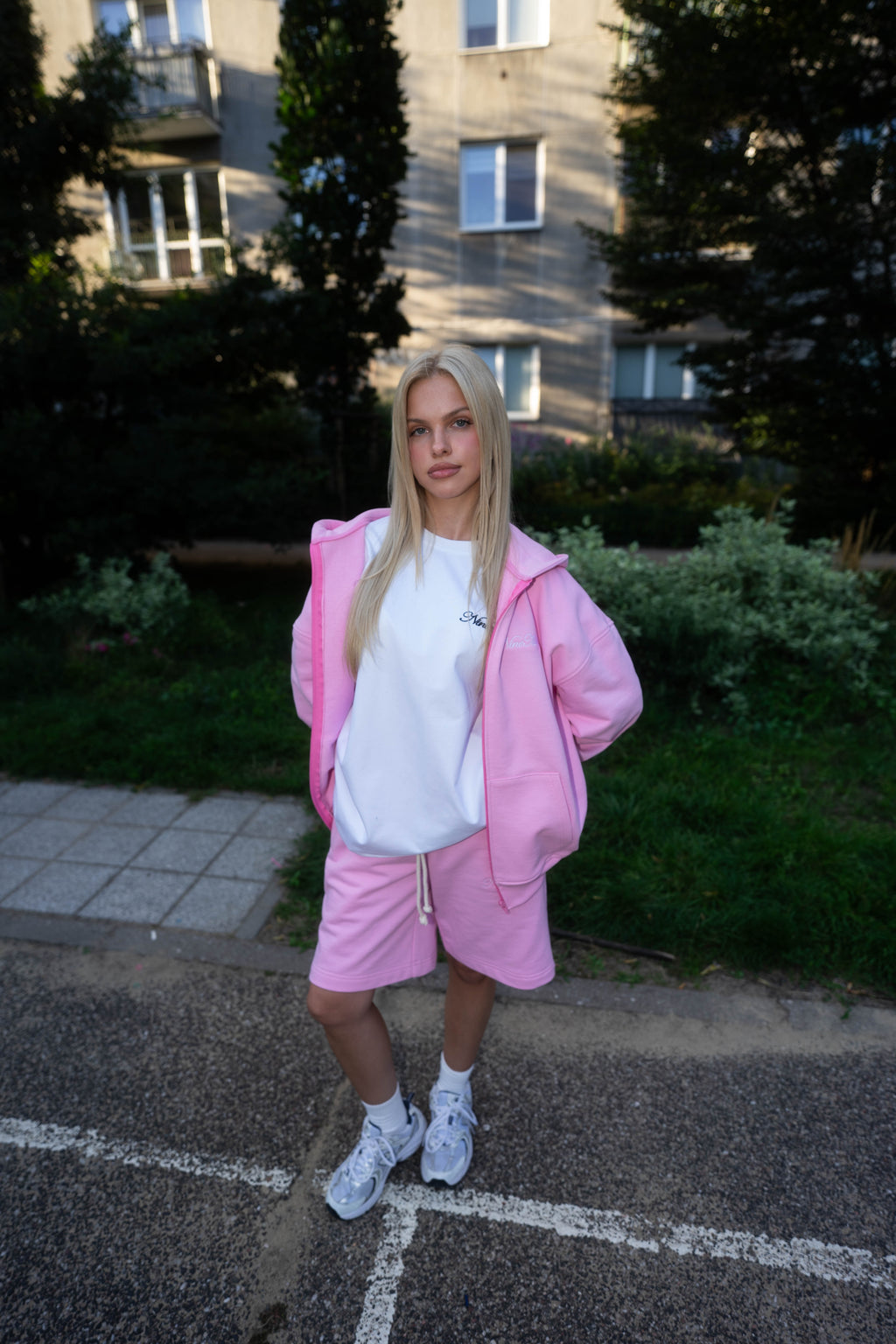 RÓŻOWA BLUZA ZIP PREMIUM BASIC