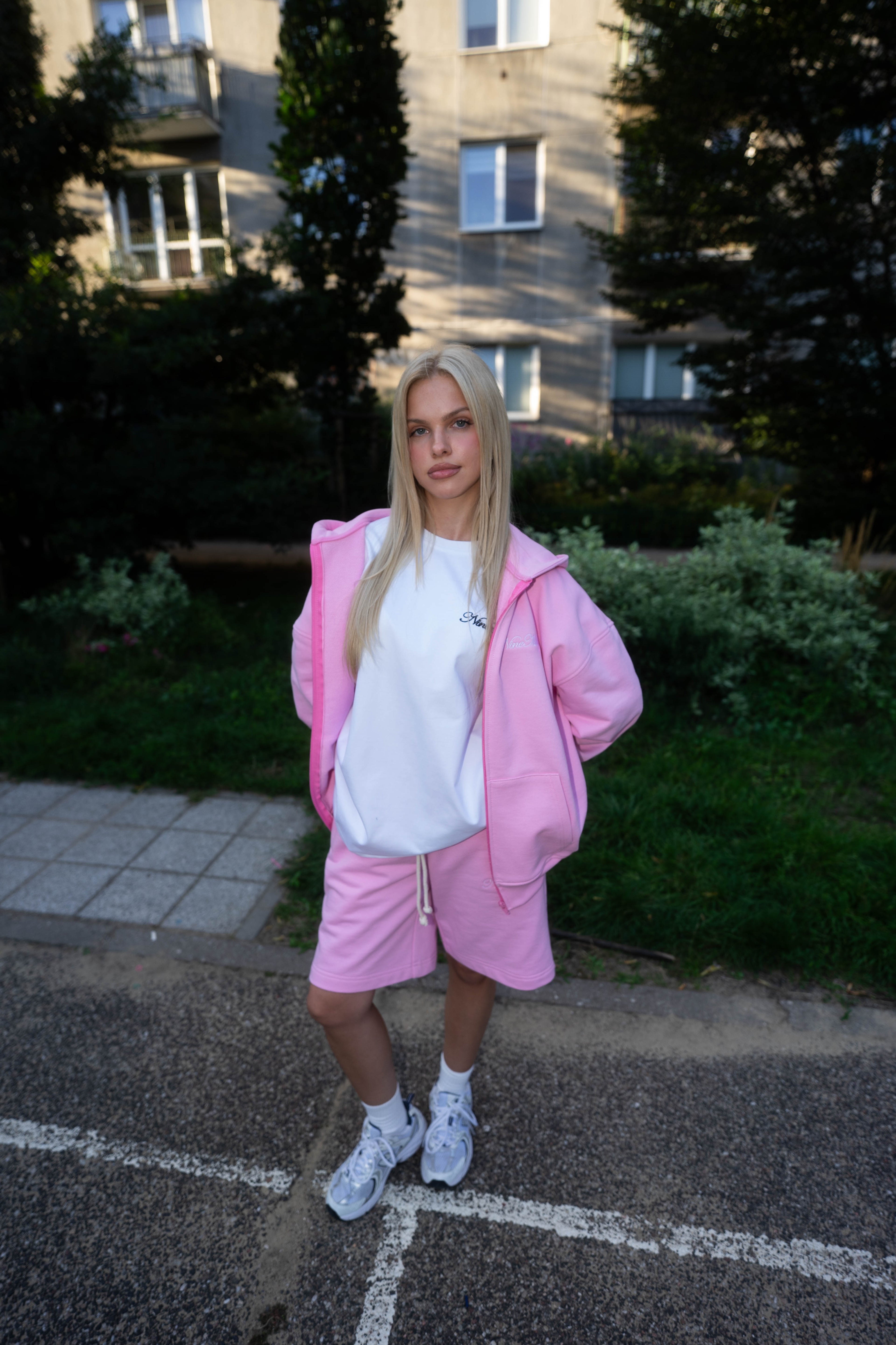 RÓŻOWA BLUZA ZIP PREMIUM BASIC