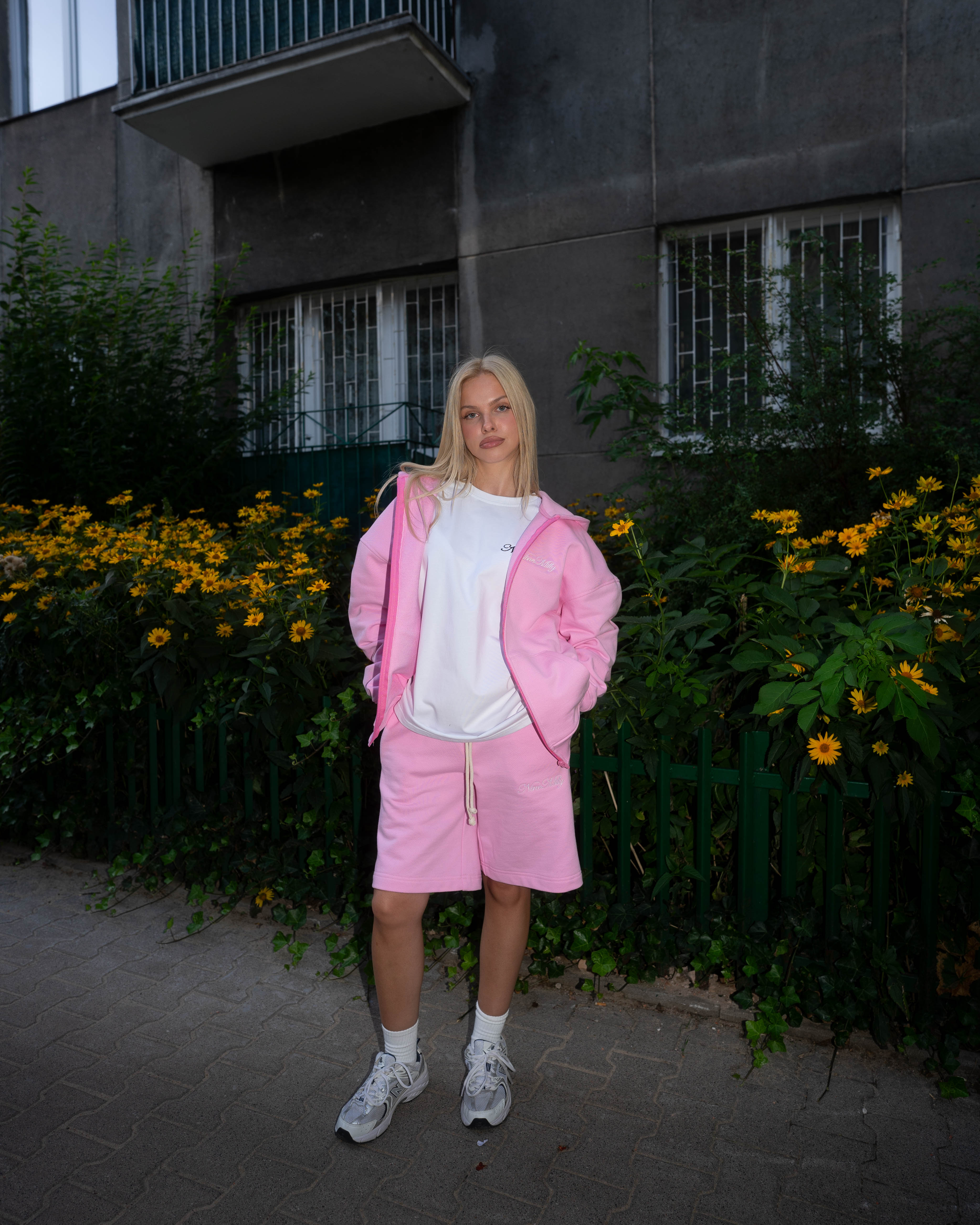 RÓŻOWA BLUZA ZIP PREMIUM BASIC