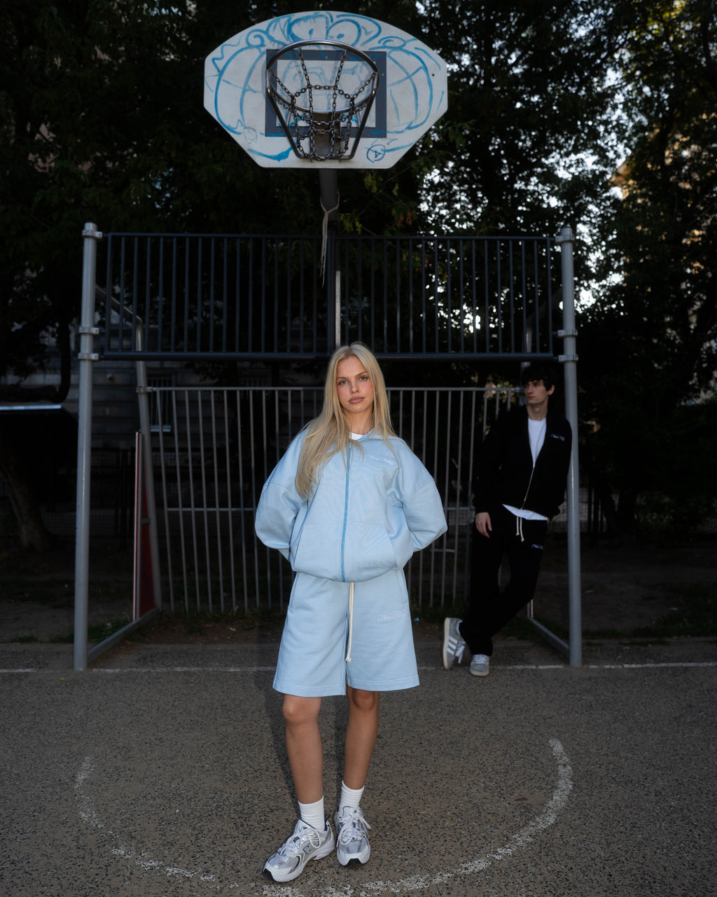 BABY BLUE BLUZA ZIP PREMIUM BASIC