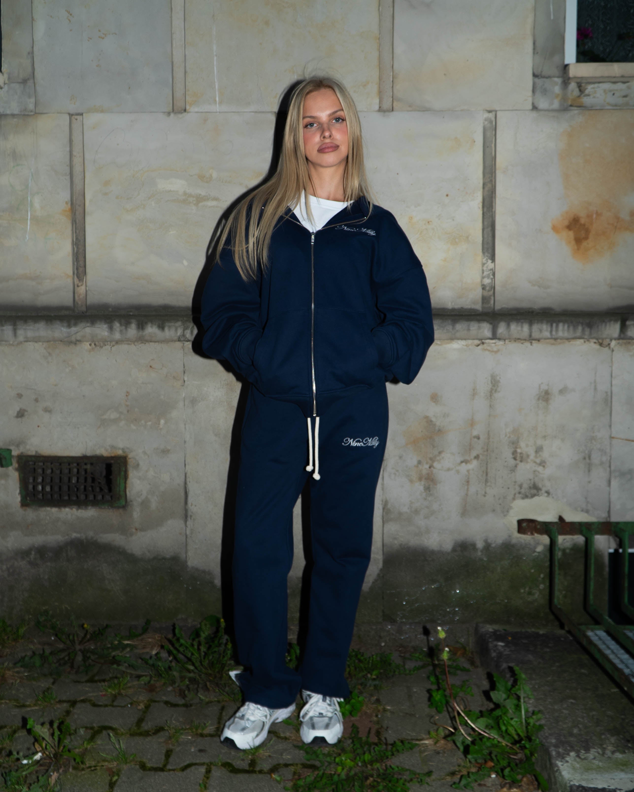 GRANATOWA BLUZA ZIP PREMIUM BASIC