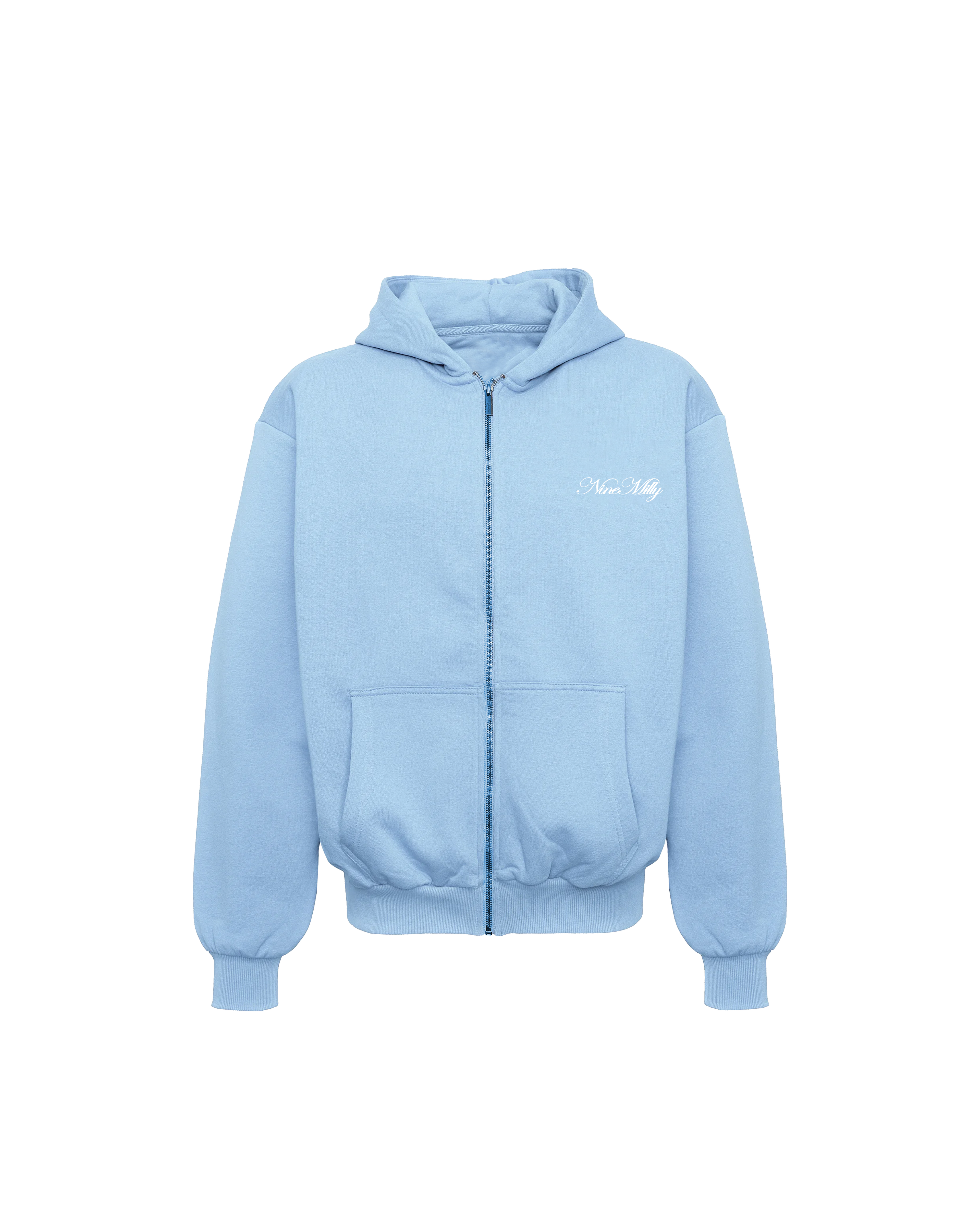 BABY BLUE BLUZA ZIP PREMIUM BASIC