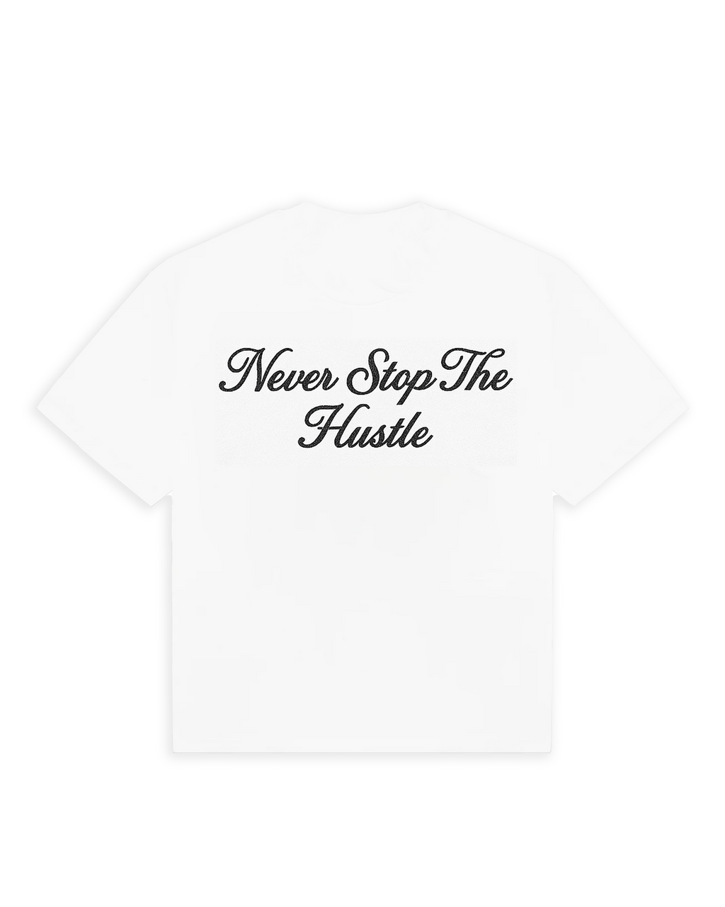BIAŁY T-SHIRT HUSTLE
