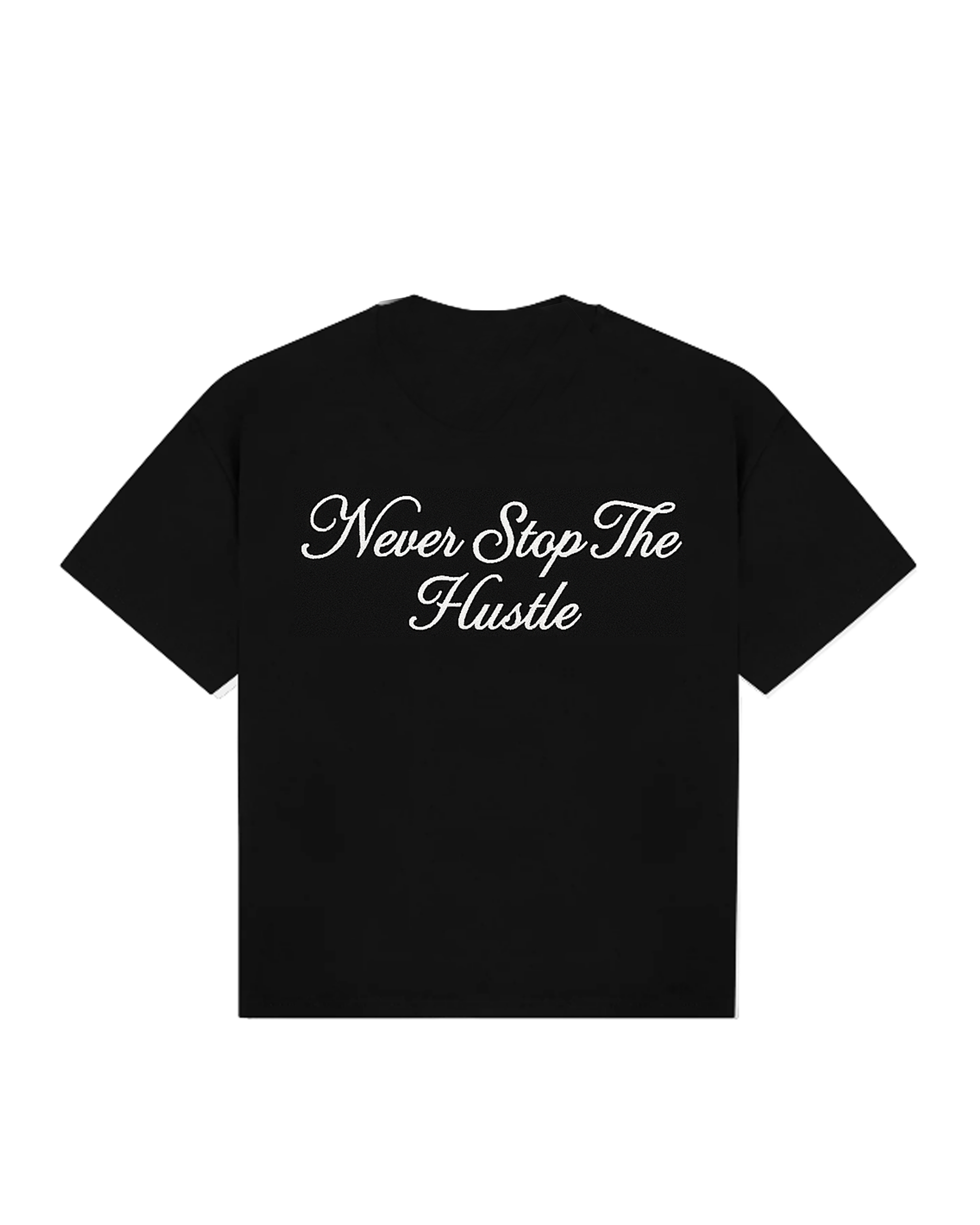 Czarny T-SHIRT HUSTLE