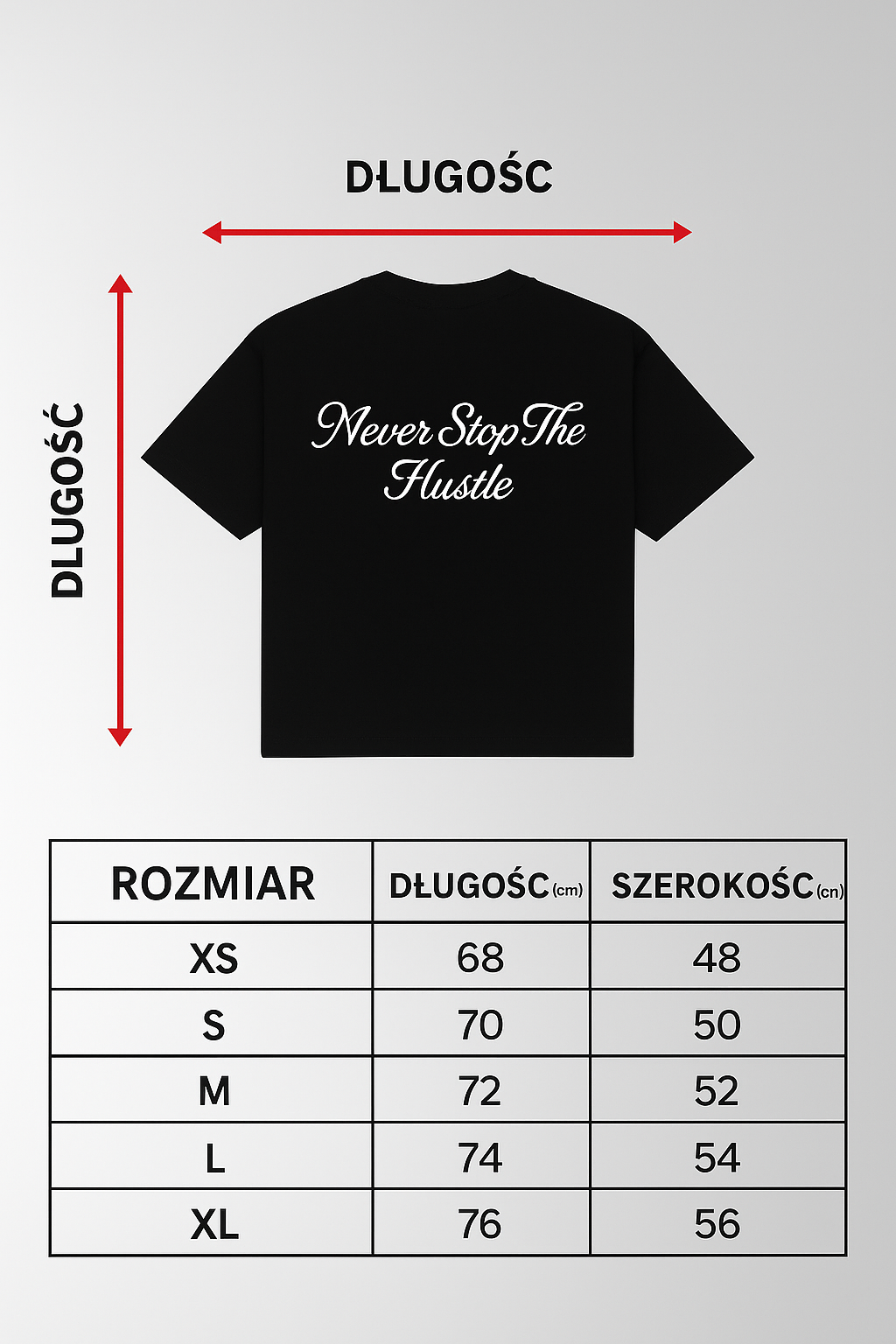 Czarny T-SHIRT HUSTLE